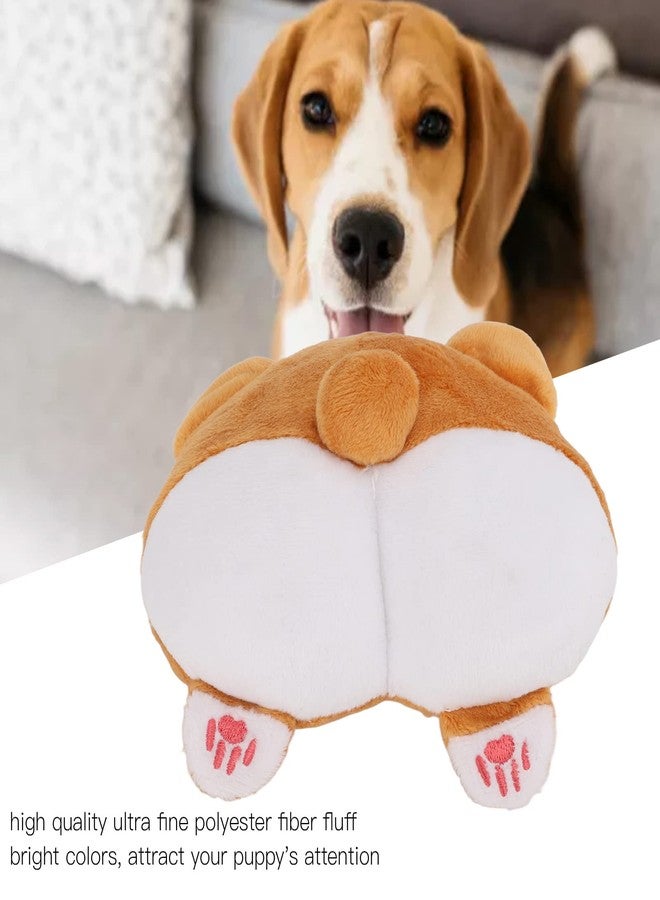 Sorandy لعبة مضغ على شكل مؤخرة كلب كورجي، ألعاب كلاب قطيفة تصدر صوتاً، ألعاب تسنين تصدر صوتاً للجراء، مصنوعة من ألياف البوليستر فائقة النعومة للحيوانات الأليفة الصغيرة والمتوسطة الحجم - Image 3